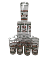 Libbey Vintage Mallard Duck Tall Glass Tumbler High Ball Set Of 10 Glasses - £38.42 GBP