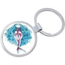 Mermaid Skeleton Keychain - Includes 1.25 Inch Loop for Keys or Backpack - $10.77