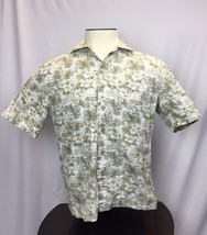 Batik Bay Button Down Hawaiian Palm Fronds Trees Camp Shirt Mens Size M ... - £8.55 GBP