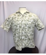 Batik Bay Button Down Hawaiian Palm Fronds Trees Camp Shirt Mens Size M ... - $10.94