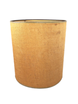 VTG Burlap Lamp Shade Round Drum Tall 15.25” T x 14” MCM - £39.31 GBP