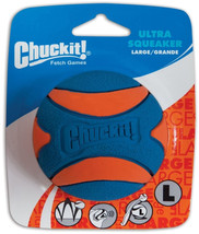 Chuckit Ultra Squeaker Ball Dog Toy Large - 1 count Chuckit Ultra Squeaker Ball  - £16.42 GBP