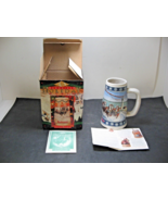 Vintage Budweiser American Homestead Holiday Stein 1996 With COA NEW - $284.91 MXN