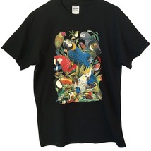 T shirt Avian Exotic Bird Parrot Toucan Cockatoo Unisex M NWOT NEW Gilda... - $14.03
