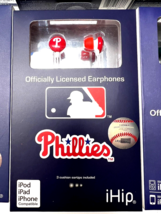 Philadelphia Phillies Earphones Wired iHip Earbuds MLB Official Merch - $11.64