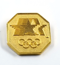1984 Los Angeles Summer Olympics Stars In Motion Gold Tone Lapel Pin Souvenir - £7.90 GBP