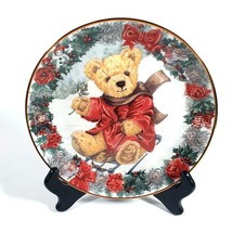 Teddys Winter Wonderland Sarah Bengry Vintage Plate Collectable Franklin Mint He - £21.66 GBP