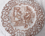 1978 Merry Christmas Plate Crownford China Co England by Norma Sherman 8... - $19.79