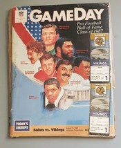 Vintage 1987 GameDay Magazine Saints VS Vikings With 2 Original Ticket Stubs - £20.64 GBP