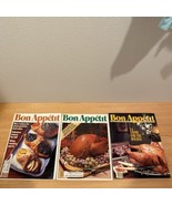 VINTAGE Lot of 3 ISSUES of BON APPETIT Magazine Nov 1980, Oct Nov 1984 - $14.06