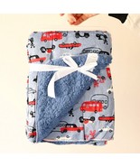 Baby Blanket Coral Fleece Cartoon Double Layer Receiving Swaddle Envelope - $11.89 CAD