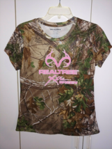 Realtree Ladies Ss 100% Polyester Camo TEE-M(8-10)-NWOT-XTRA GREEN-GREAT - £6.86 GBP