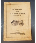 Instruction Book McCormick Deering 10-20 Gear Drive Tractor Internationa... - £31.10 GBP