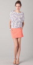 Diane von Furstenberg Floral Printed Silk &quot;Tomori&quot; Top Sz 4 - $37.62
