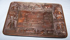 Vintage Colorful Colorado Copper-Color Souvenir Tray-Made in Japan - £7.10 GBP