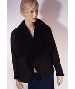 Lauren Ralph Lauren Womens Black Sherpa Wrap Jacket Coat PM Petite - £43.62 GBP