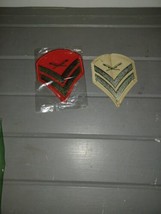 One pair of USMC Chevrons Corporal green on red Marine Corps Cpl - $131.22 MXN