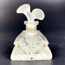 Bohemian Art Deco Floral Cut crystal Perfume Bottle - £15.81 GBP
