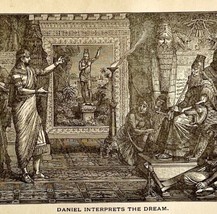 1888 Daniel Interprets The Dream Victorian Religious Art Print Bible DWN9F - £31.46 GBP