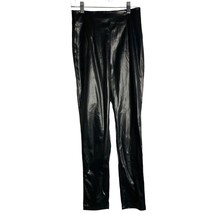 Princess Polly Faux Leather Lyra Pants 4 Black High Waisted Exposed Zip ... - $37.19