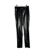 Princess Polly Faux Leather Lyra Pants 4 Black High Waisted Exposed Zip ... - £29.24 GBP