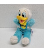 Vintage Disney Baby Donald Duck Plush Plastic Face With Bib! - $34.55