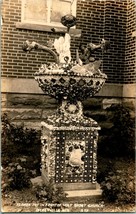 Vtg Cartolina RPPC 1920s Dickeyville Wisconsin - Fiore Pentola Holy Ghost Chiesa - $10.61