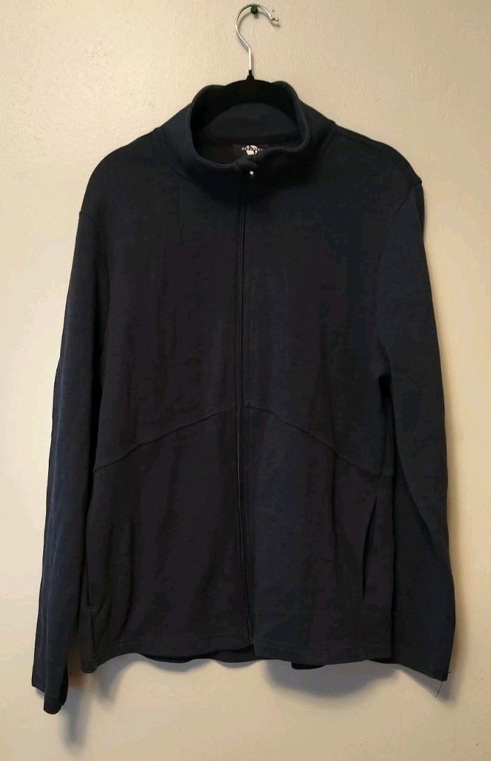Sketchers Cotton Blend Sweater Navy Blue  Women&#39;s Full Zip Large - $14.92