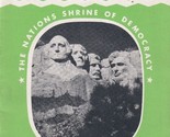 1950s South Dakota State Highway Commission Mt Rushmore Advertising Broc... - $14.22