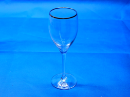 Vintage Lenox Ariel Pattern 7⅝” Wine Glass With Platinum Rim - New, Never Used - £25.13 GBP