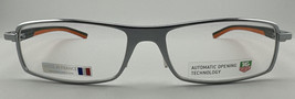 Authentic Tag Heuer TH 0801 Full Gray/Orange Frame France Eyeglasses Eye... - £258.56 GBP