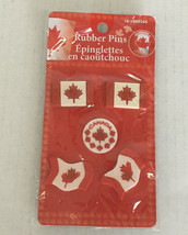 Canada rubber pins maple leaf lapel pin set never opened travel souvenir  - $19.75