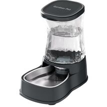 Eco-Friendly 1 Gallon Pet Water Dispenser with Stainless Steel Bowl &amp; Fi... - $74.20