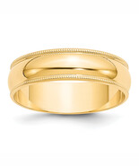10k Gold 6mm Lightweight Milgrain Half Round Wedding Band Size 12 1ML060 - $928.72 CAD