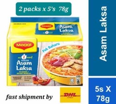 2 packs x5&#39;s 78g -2 Minute Maggi Instant Noodles Asam Laksa popular in M... - £46.36 GBP