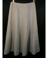 Skirt flare A-line long women&#39;s-4 grey shimmer J.JILL linen casual metal... - £69.98 GBP
