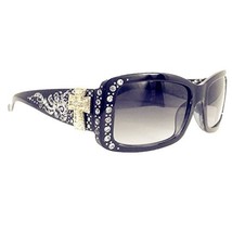 exas West Womens Sunglass with Antiqued Ornate Cross And Rhinestones UV400 Lens  - £19.23 GBP