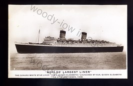 LS2708 - Cunard White Star Liner - Queen Elizabeth - built 1940 - postcard - $3.18