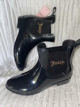 juicy couture Rori black glitter sparkle boots rain mud spring sz 10 new - £30.53 GBP