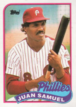 1989 Topps #575 Juan Samuel NM-MT Phillies - £1.36 GBP