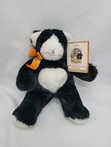 Hallmark Bunnies By The Bay Tricksy Plush Halloween Cat Black White New with Tag - £17.15 GBP