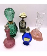 Vintage Antique Color Glass Perfume Bottles – Lot of 5 - $148.50