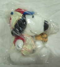 Met Life Peanuts Snoopy As Baseball Player 5&quot; Plush Stuffed Animal Toy New - £11.67 GBP