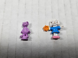 Polly Pocket Carla Kitty &amp; Pink Purple Mouse Mini Figure Lot - £11.97 GBP