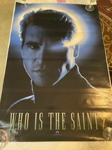 Vintage Who Is The Saint 1997 Val Kilmer Double Sided Movie Poster 40&quot; x 27&quot; - £7.61 GBP