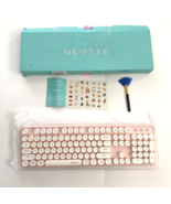 UBOTIE Wireless Bluetooth Keyboard, Portable 84-Key with Cute Retro Keyc... - $11.87