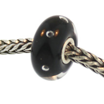 Authentic Trollbeads Glass 61398 Black Bubbles - £11.15 GBP