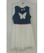 Pink &amp; Violet Blue Ivory Butterfly  TUTU Dress Girl&#39;s Sz 4-10 NWT MSRP$38 - $16.82