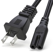 Tv Power Cord For Samsung Lg Tcl Sony: 6Ft 2 Prong Ac Wall Plug 2-Slot Led Lcd C - £12.05 GBP