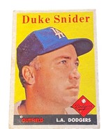 1958 Topps #88 Duke Snider Los Angeles Dodgers Vintage Baseball Card - £15.18 GBP